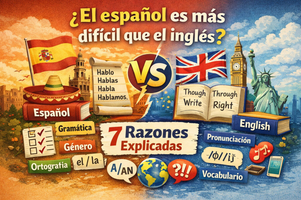 El español es más difícil que el inglés